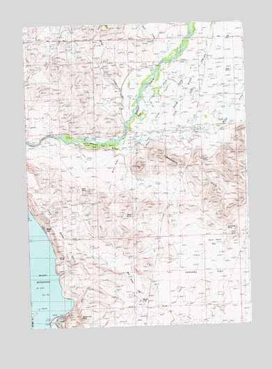 Magic Reservoir East, ID USGS Topographic Map