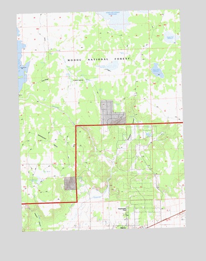 Mahogany Ridge, CA USGS Topographic Map