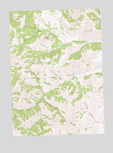 Mahoney Butte, ID USGS Topographic Map