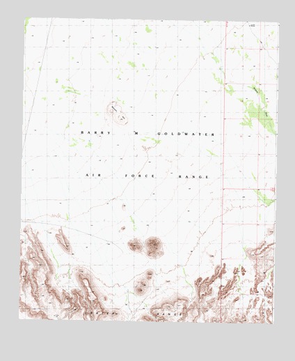 Malpais Hill, AZ USGS Topographic Map