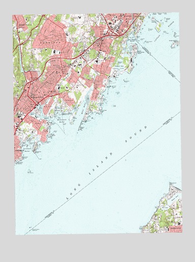 Mamaroneck, NY USGS Topographic Map