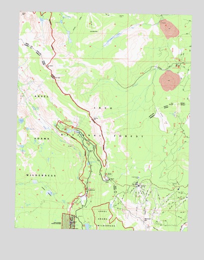Mammoth Mountain, CA USGS Topographic Map