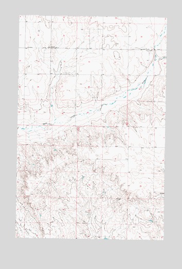 Baylor SE, MT USGS Topographic Map