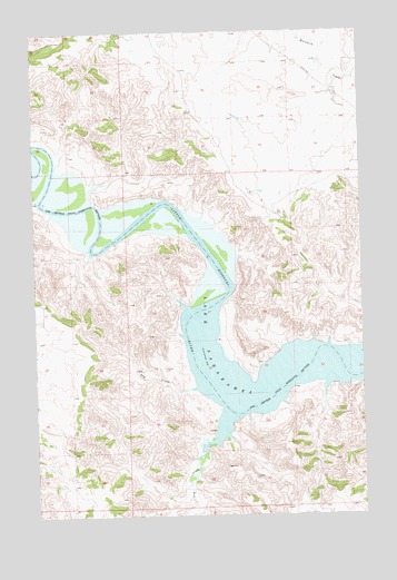 Mandaree SW, ND USGS Topographic Map