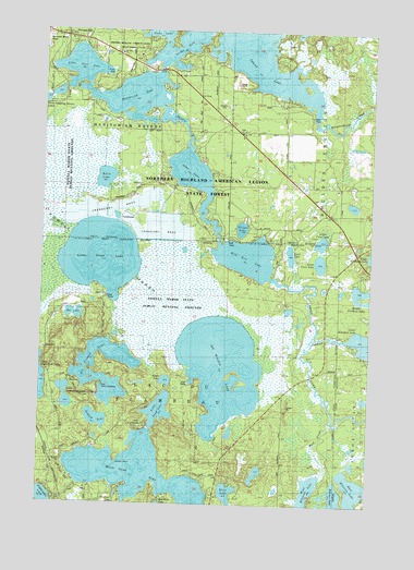 Manitowish Lake, WI USGS Topographic Map