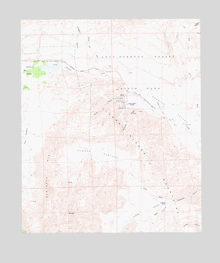 Agua Caliente Springs, CA USGS Topographic Map