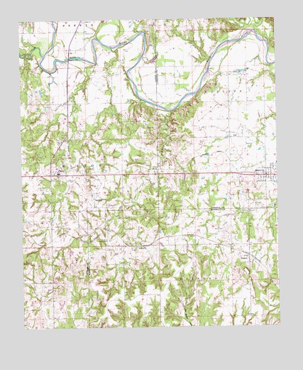 Mannsville, OK USGS Topographic Map