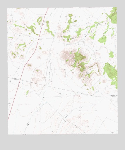 Mano Prieto Mountain, TX USGS Topographic Map