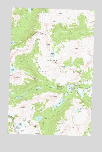 Many Glacier, MT USGS Topographic Map