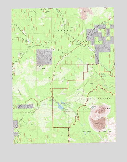 Manzanita Lake, CA USGS Topographic Map