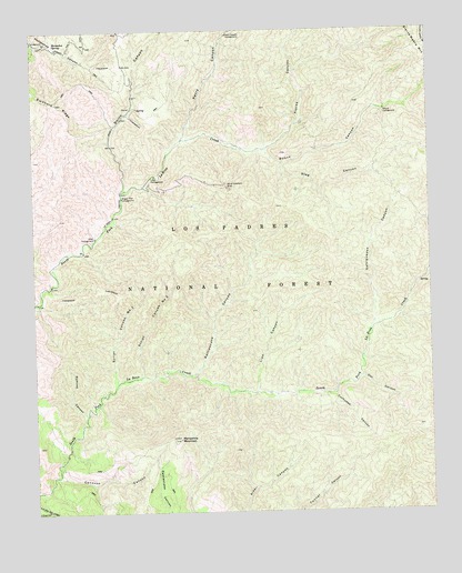 Manzanita Mountain, CA USGS Topographic Map