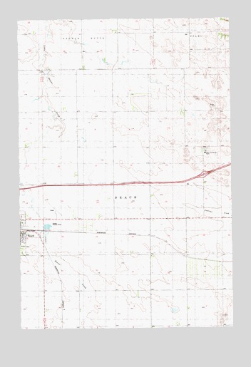 Beach East, ND USGS Topographic Map