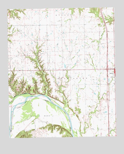 Marietta West, OK USGS Topographic Map