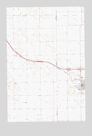 Beach West, ND USGS Topographic Map