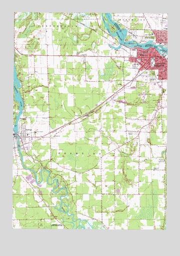 Marinette West, WI USGS Topographic Map