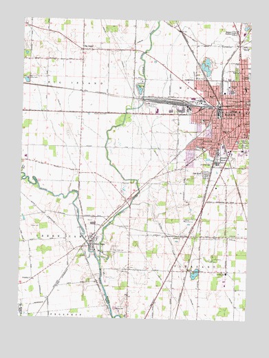Marion West, OH USGS Topographic Map