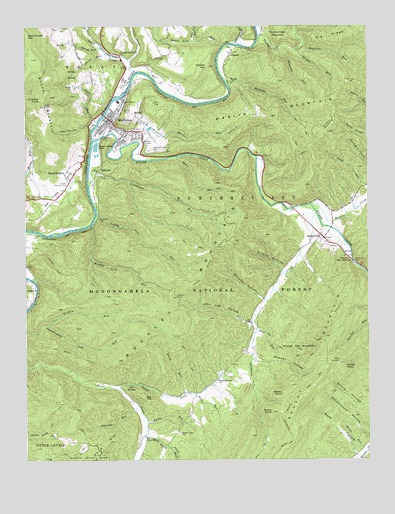 Marlinton, WV USGS Topographic Map