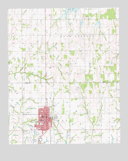 Marlow, OK USGS Topographic Map