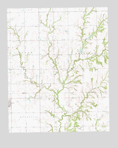 Marshall East, OK USGS Topographic Map