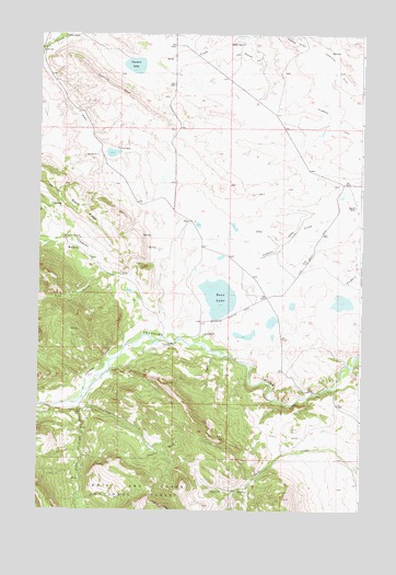 Bean Lake, MT USGS Topographic Map
