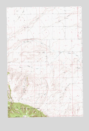 Martin Coulee, MT USGS Topographic Map