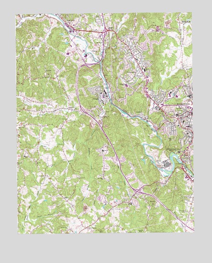 Martinsville West, VA USGS Topographic Map