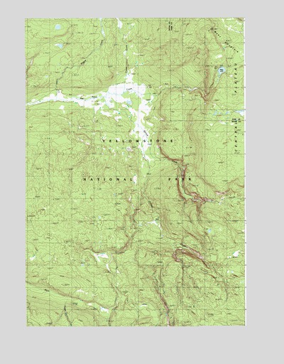 Mary Lake, WY USGS Topographic Map