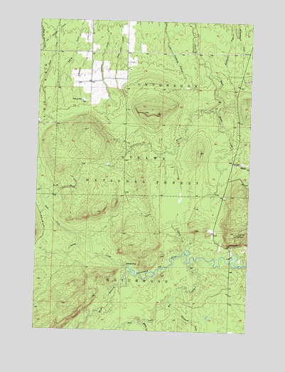 Matchwood NW, MI USGS Topographic Map