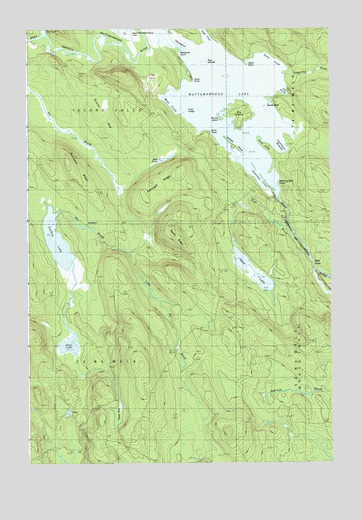 Mattawamkeag Lake, ME USGS Topographic Map
