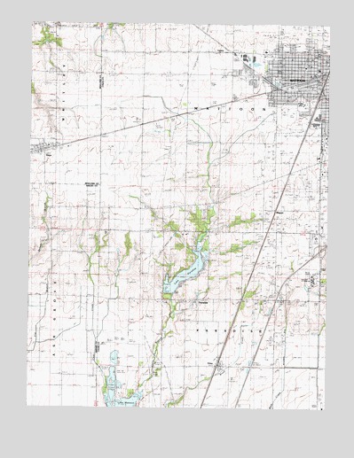 Mattoon West, IL USGS Topographic Map