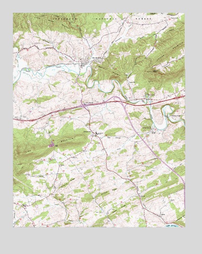 Max Meadows, VA USGS Topographic Map