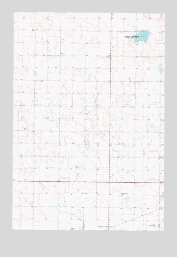 May Lake SE, ND USGS Topographic Map