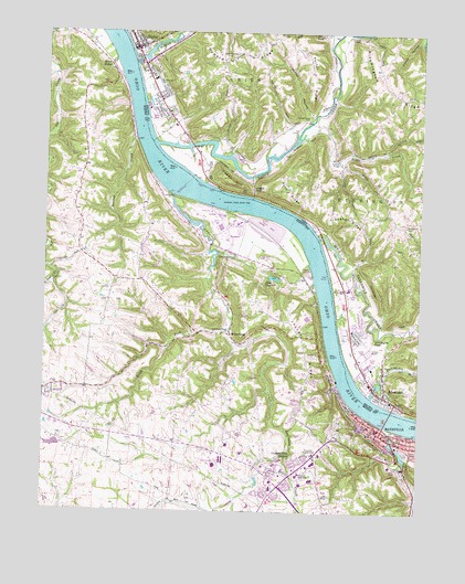 Maysville West, KY USGS Topographic Map