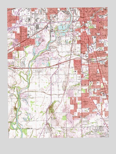 Maywood, IN USGS Topographic Map