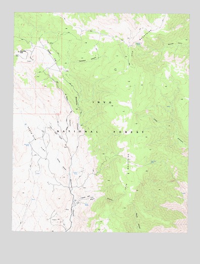 Mazourka Peak, CA USGS Topographic Map