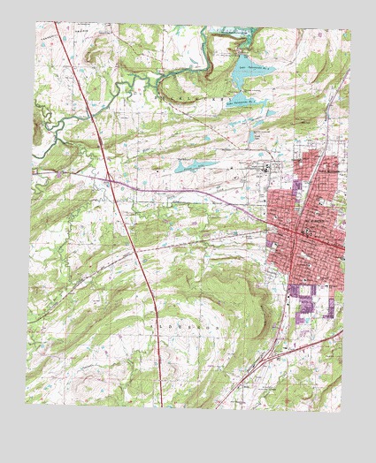 McAlester, OK USGS Topographic Map