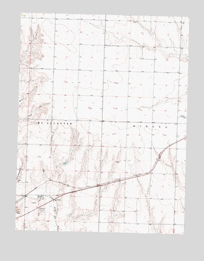 McAllaster SE, KS USGS Topographic Map