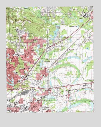 McAlmont, AR USGS Topographic Map