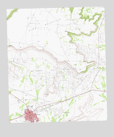 McCamey North, TX USGS Topographic Map