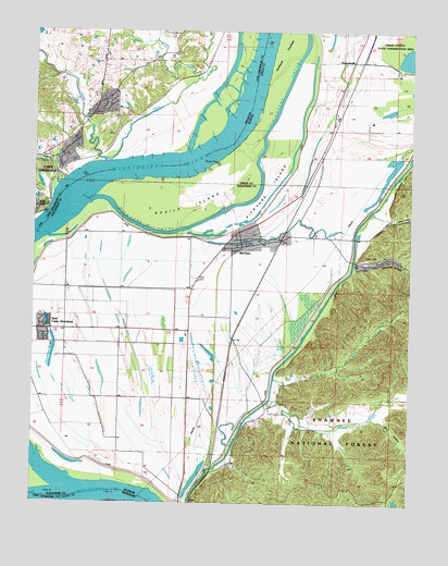 McClure, IL USGS Topographic Map