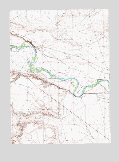 McCullen Bluff, WY USGS Topographic Map