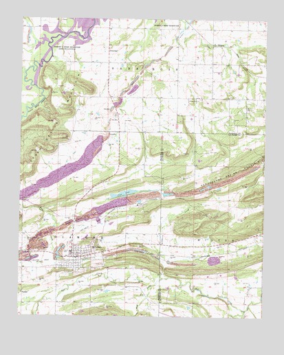 McCurtain, OK USGS Topographic Map