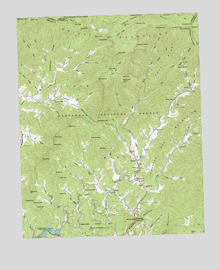 McDaniel Bald, NC USGS Topographic Map