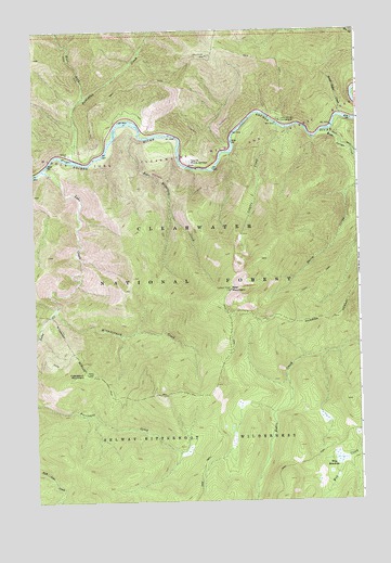 Bear Mountain, ID USGS Topographic Map