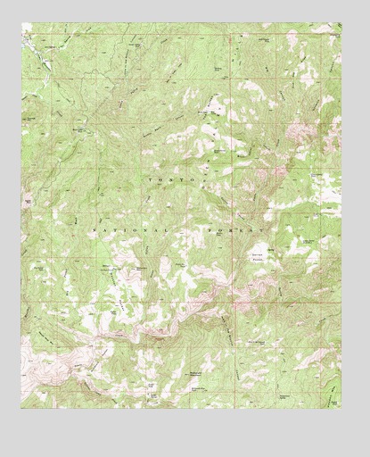 McDonald Mountain, AZ USGS Topographic Map