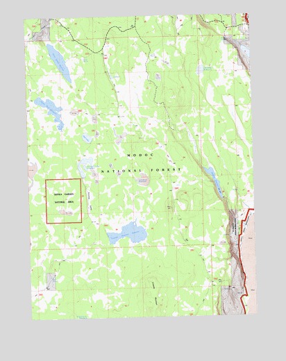 McGinty Reservoir, CA USGS Topographic Map