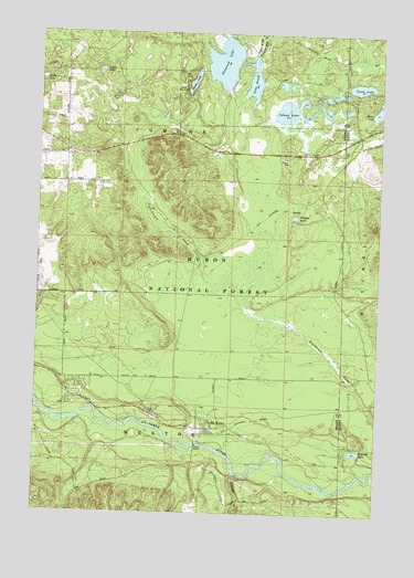 McKinley, MI USGS Topographic Map