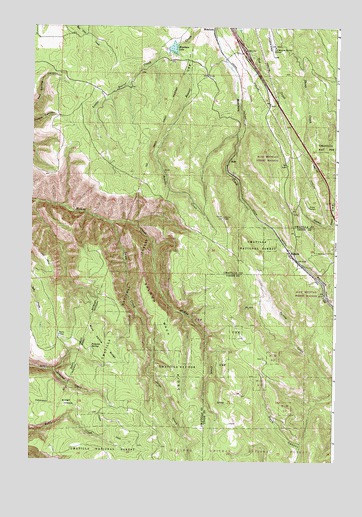 Meacham Lake, OR USGS Topographic Map