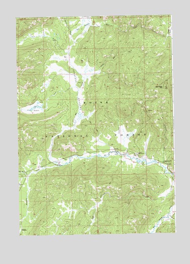 Bear Valley Mountain, ID USGS Topographic Map