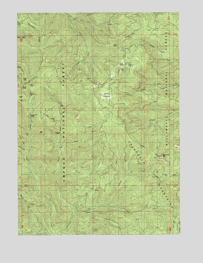 Bearbones Mountain, OR USGS Topographic Map